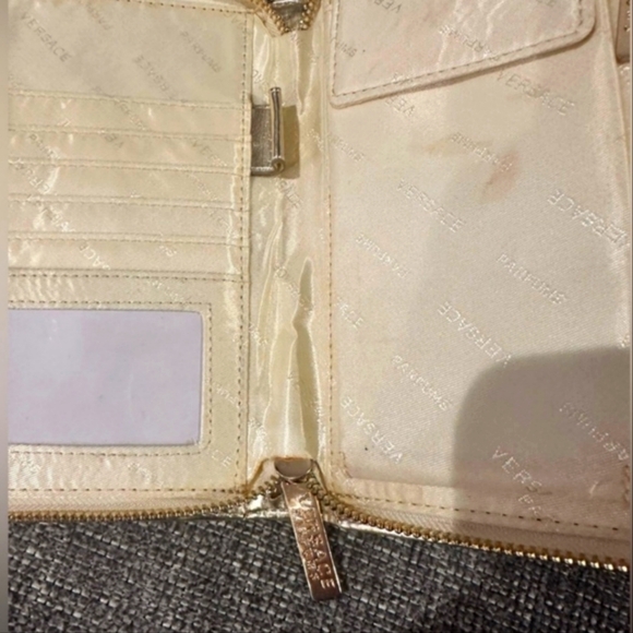 Versace Parfum wristlet purse clutch bag gold - Picture 3 of 6